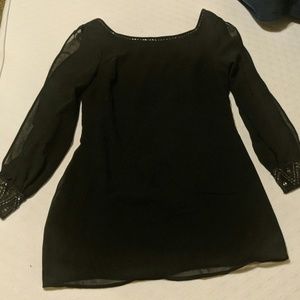 Black mini party dress